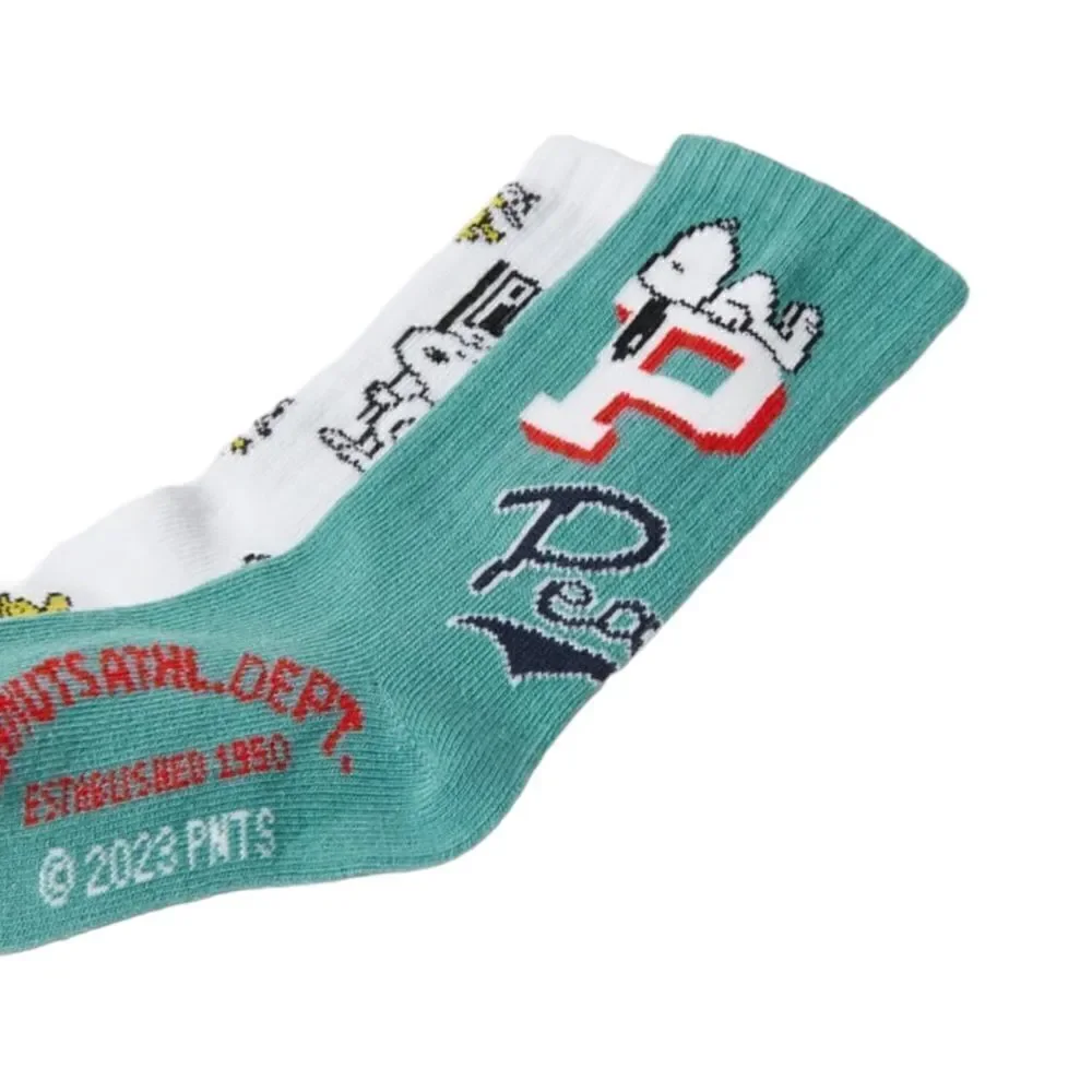 ZARA Kids | White/Green | TWO-PACK OF SNOOPY PEANUTS™ SOCKS